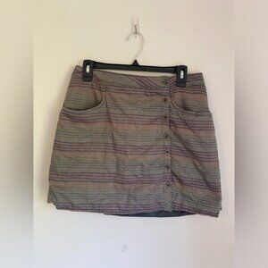 Horny Toad Neutral Tones Quilted Striped Women's Casual Mini Skirt Size 6